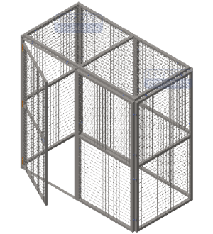 MSC210 wall mount Modular Storage Cage - 2100mm