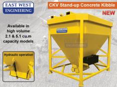 High volume Stand-up Concrete Kibble for large scale concrete pours 