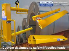 Safe handling of rolled or coiled products in the workplace