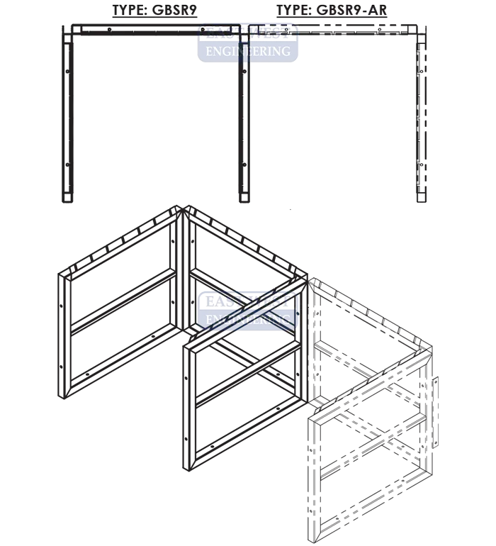 GBSR9-AR Gas Cylinder Storage Rack - 900x900
